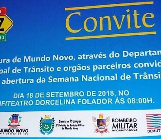 Semana Nacional de Trânsito começa nesta terça-feira em Mundo Novo
