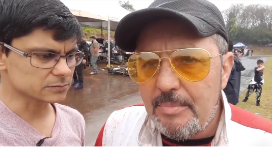 Mesmo com chuva fina, as competições de kart aconteceram no kartodromo de Mundo Novo