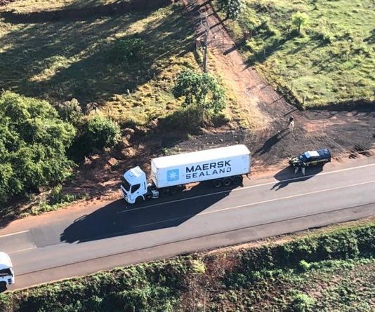 PRF de Guaíra apreende contêiner com cigarros contrabandeados