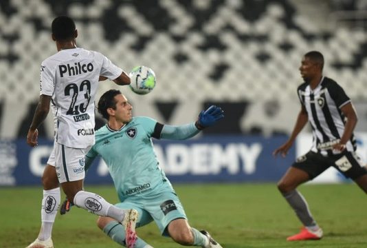 Faltou o gol: Botafogo e Santos fazem bom jogo e empatam por 0 a 0