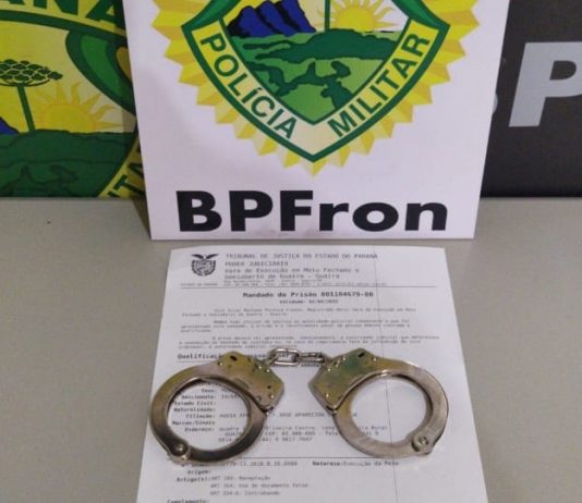 BPFron cumpre dois mandados de prisão em Guaíra