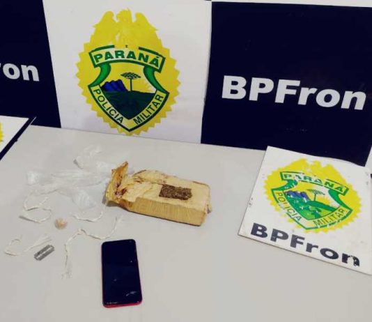 Homem com tornozeleira eletrônica é preso pelo BPFron com drogas em Guaíra