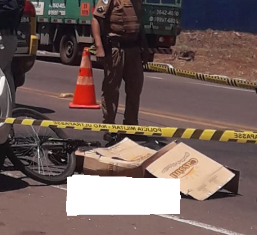 Adolescente morre atropelado por carreta em Guaíra