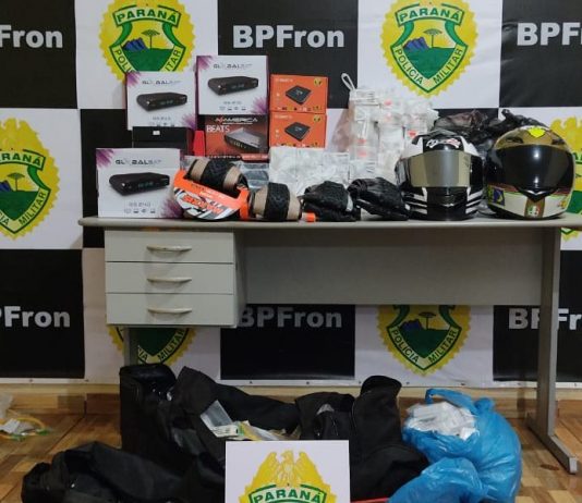 Menor é apreendido com carro carregado de contrabando em Guaíra