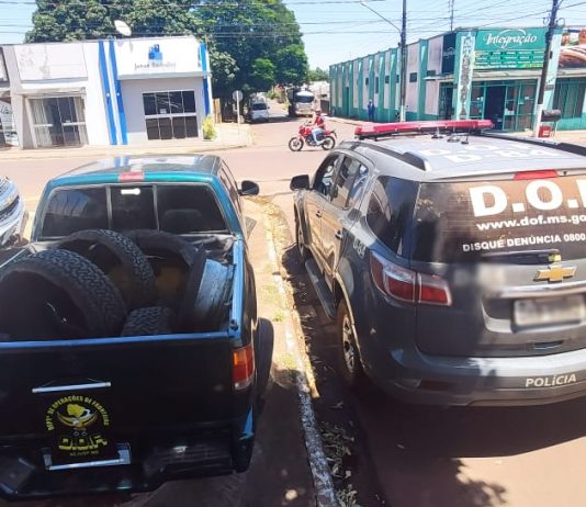 Camionete que seguia com maconha nos pneus para Salvador foi apreendida pelo DOF durante a Operação Hórus