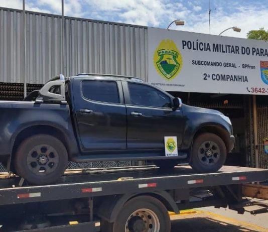 BPFron recupera caminhonete roubada em Guaíra