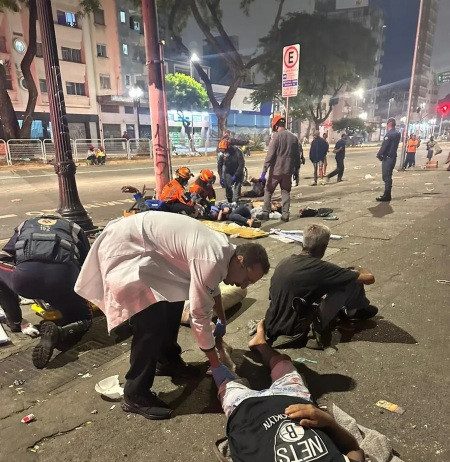 Motorista atropela 16 pessoas na região da Cracolândia em São Paulo