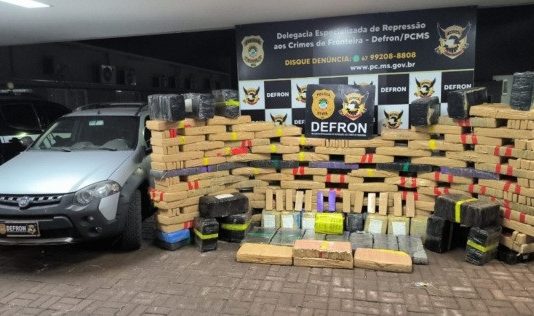 Mais de uma tonelada de droga é apreendida pela Defron