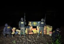 DOF apreende 1,5 tonelada de drogas às margens do Rio Apa em Bela Vista
