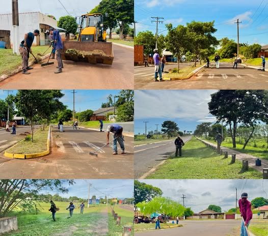Prefeitura de Tacuru deu inicio na manutenção urbana com trabalho de limpeza nas ruas
