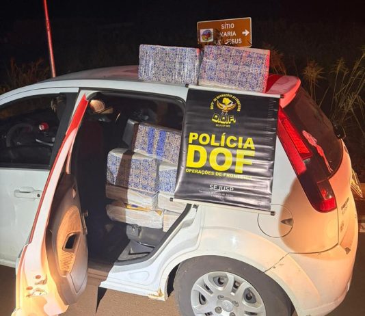 DOF prende casal com mais de 170 quilos de maconha em Laguna Carapã