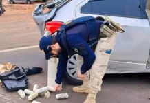 Mundo Novo – PRF apreende mais de 42 kg de drogas na BR-163 após perseguição e prisão de jovem de 20 ano