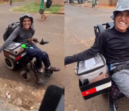 Naviraí – Cadeirante com paralisia cerebral diz ser muito feliz por vender trufas na rua