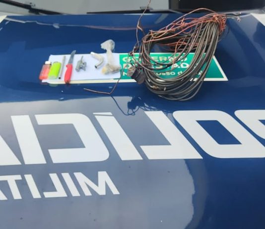 PM prende homem em flagrante por furto de fiação elétrica no bairro Fleck de Mundo Novo