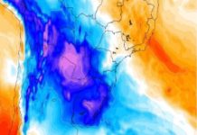 Massa de ar polar provoca queda nas temperaturas, com mínima de 5°C em MS