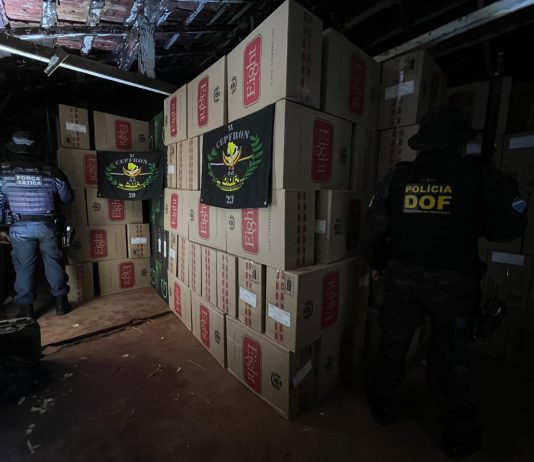 DOF apreende quase 35 mil pacotes de cigarros em entreposto em Mundo Novo