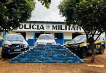Caminhonete furtada em Naviraí é apreendida com mais de 1,5 tonelada de maconha em Eldorado
