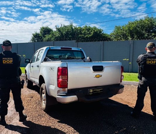Após perseguição DOF recupera em Iguatemi caminhonete furtada em Eldorado