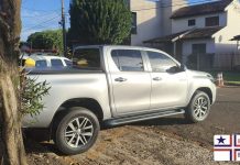 Toyota Hilux furtada em Maripá é recuperada em Palotina e dois suspeitos são presos