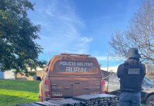 BPMRu apreedeu veículo carregado com 300 kg de maconha em Paranhos
