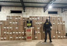 DOF apreende mais de 22 mil pacotes de cigarros contrabandeados em depósito clandestino em Mundo Novo