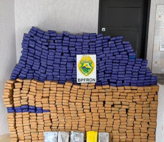 BPFRON apreendeu mais de meia tonelada de drogas e prende um homem após perseguição em Iporã