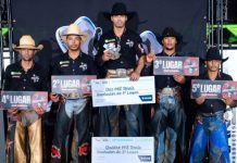 Peão de Iguatemi conquista 3º lugar em montaria em touros durante a Expoverde 2026