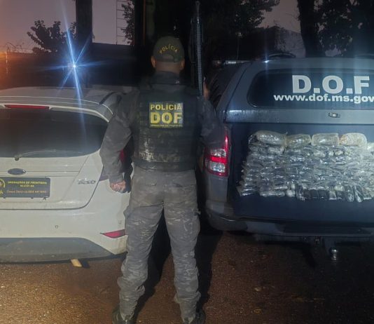 DOF apreendeu haxixe e skunk em carro com fundo falso em Ponta Porã