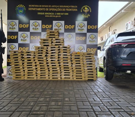 DOF apreende mais de 350 quilos de maconha em estacionamento de shopping em Dourados