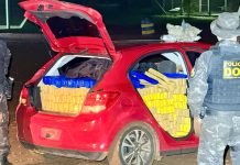 DOF apreende carro com quase 700 quilos de drogas em Ponta Porã