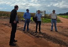 Vistoria define melhorias em estradas rurais com foco em drenagem e cascalhamento em Amambai
