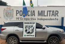 PM de Mundo Novo recupera SW4 no bairro Universitário