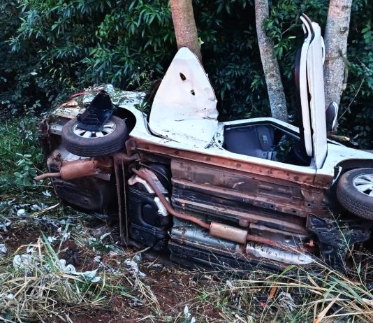 Colisão entre caminhão e carro de passeio deixa um ferido na BR-163, em frente ao JBS