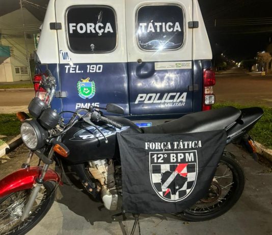 Força Tática recupera motocicleta furtada e detém dois suspeitos em Naviraí