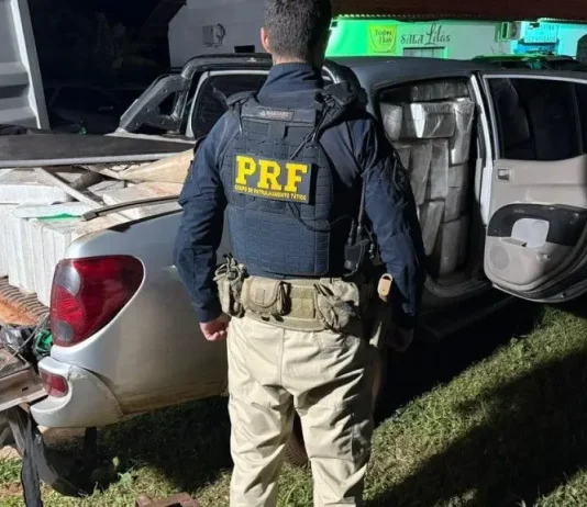 PRF apreende 1,5 tonelada de maconha após perseguição na BR-163 em Caarapó