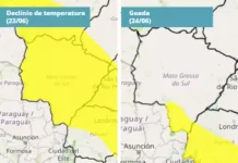 Semana começa com alerta de chuva e deve ter mínima de 3°C e geada