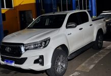 PRF de Guaíra recuperou Hilux furtada antes mesmo de o proprietário perceber o crime