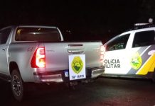 Caminhonete furtada em Marechal Rondon é recuperada em Guaíra