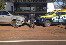 BPMRv recupera caminhonete furtada e prende dois homens durante Operação Protetor em Amambai