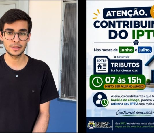 Prefeitura de Eldorado ainda está dando desconto para aqueles que pagaram seus IPTU até final de semana