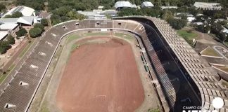 Drone mostra Morenão sem gramado na primeira grande mudança da reforma