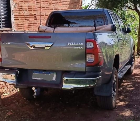 Ação conjunta de forças de segurança recupera em Itaquiraí caminhonete roubada no Paraná