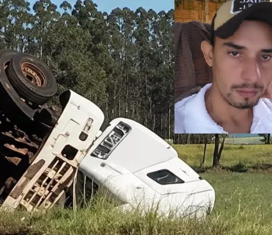 Motorista de Naviraí morre após tombamento de carreta na rodovia MS-164, em Ponta Porã