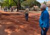 Prefeito de Iguatemi visita obra de novo estacionamento na Igreja Matriz