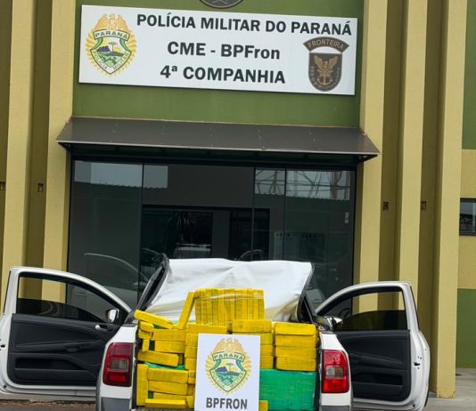 BPFRON apreende mais de 800 kg de maconha e prende homem em Umuarama
