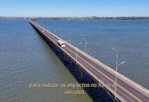 Obras na Ponte Ayrton Senna estão suspensas e devem ser retomadas na terça-feira (22)