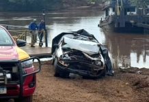 Veículo cai no Rio Piquiri e jovem de 23 anos morre em Terra Roxa