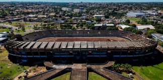 Presidentes da CBF e FFMS visitam obras do Estádio Morenão