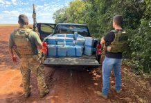 Polícia Federal e BPFRON apreendem mais de 600 kg de maconha em Guaíra