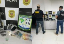 Homem é preso e adolescente apreendida com drogas e munições em Guaíra
